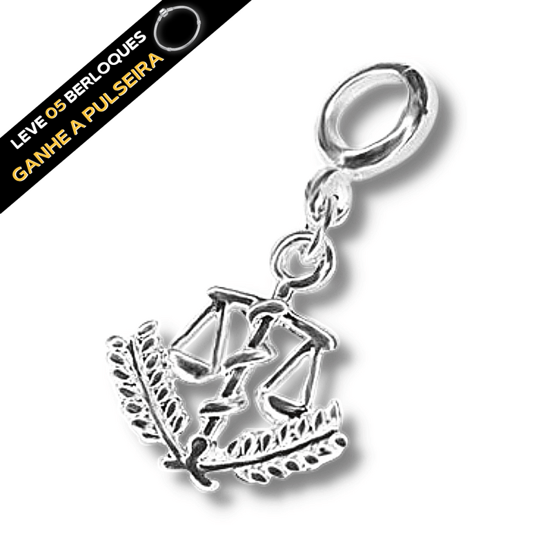 Berloque Banhado a Prata Nutrição - Prata - Áurea Acessórios