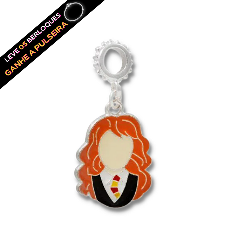 Berloque Banhado a Prata Hermione Granger - Prata - Áurea Acessórios