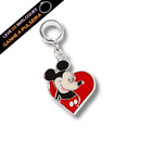 Berloque Banhado a Prata Mickey Love - Prata - Áurea Acessórios