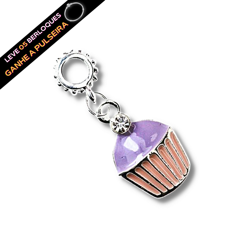 Berloque Pendurado Docinho Strass - Prata - Áurea Acessórios