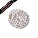 Berloque Separador Esfera Strass - Prata - Áurea Acessórios