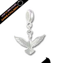 Berloque Banhado a Prata Pomba da Paz - Prata - Áurea Acessórios