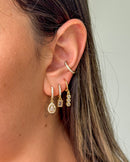 Trio de Argolas Formas - Semijoia Folheada a Ouro 18k