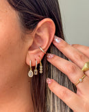 Trio de Argolas Formas - Semijoia Folheada a Ouro 18k