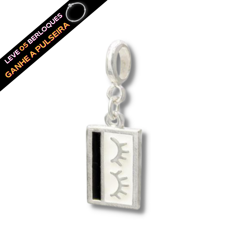 Berloque Pendurado Caixa de Cílios Postiço - Prata - Áurea Acessórios