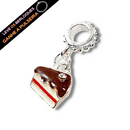 Berloque Pendurado Fatia de Bolo - Prata - Áurea Acessórios