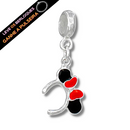 Berloque Pendurado Tiara Minnie Resinado - Prata - Áurea Acessórios