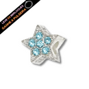 Berloque Estrela Strass Azul - Prata - Áurea Acessórios