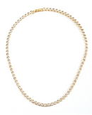 Colar Riviera Zircônia Redonda 40cm - Semijoia Folheada a Ouro 18k