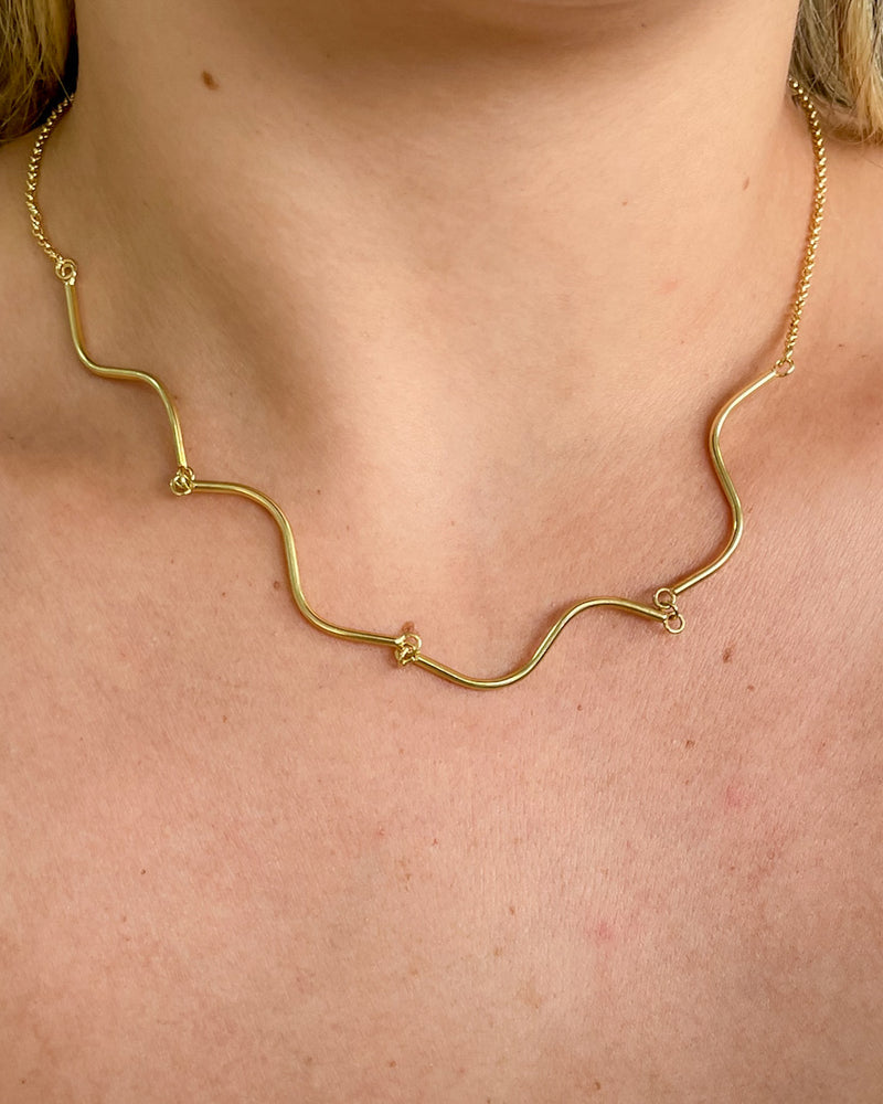 Colar Organic - Semijoia Banhado em Ouro 18k