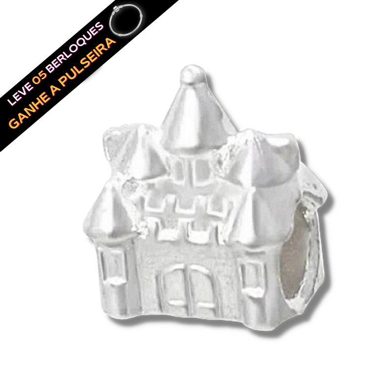 Berloque Separador Castelo Disney - Prata - Áurea Acessórios