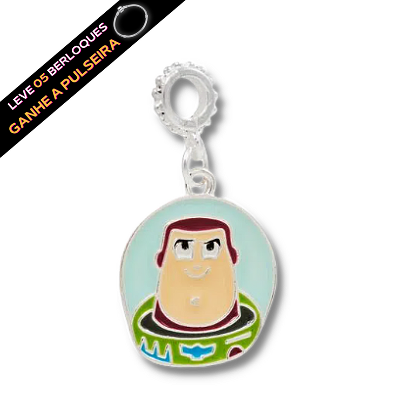 Berloque Banhado a Prata Buzz Lightyear Toy Story - Prata - Áurea Acessórios