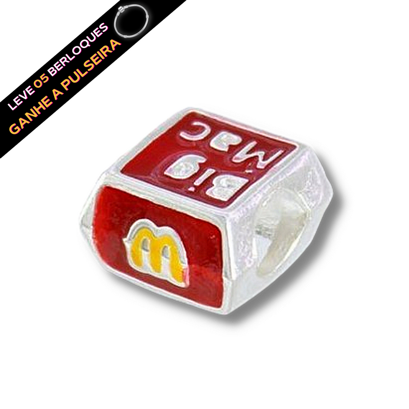 Berloque Separador Caixa de Lanche Big Mac - Prata