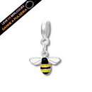 Berloque Pendurado Abelha Resinado - Prata - Áurea Acessórios