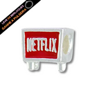 Berloque Separador Netflix Resinado - Prata - Áurea Acessórios