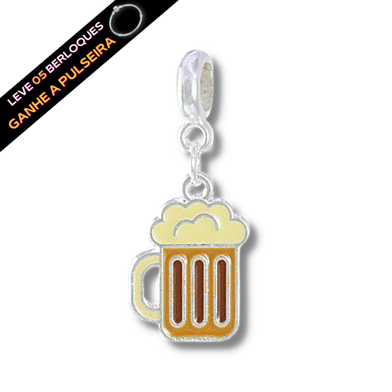Berloque Pendurado Chopp - Prata - Áurea Acessórios