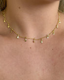 Colar Gotinhas Penduradas - Semijoia Banhado em Ouro 18k