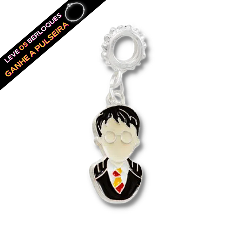 Berloque Banhado a Prata Harry Potter - Prata - Áurea Acessórios