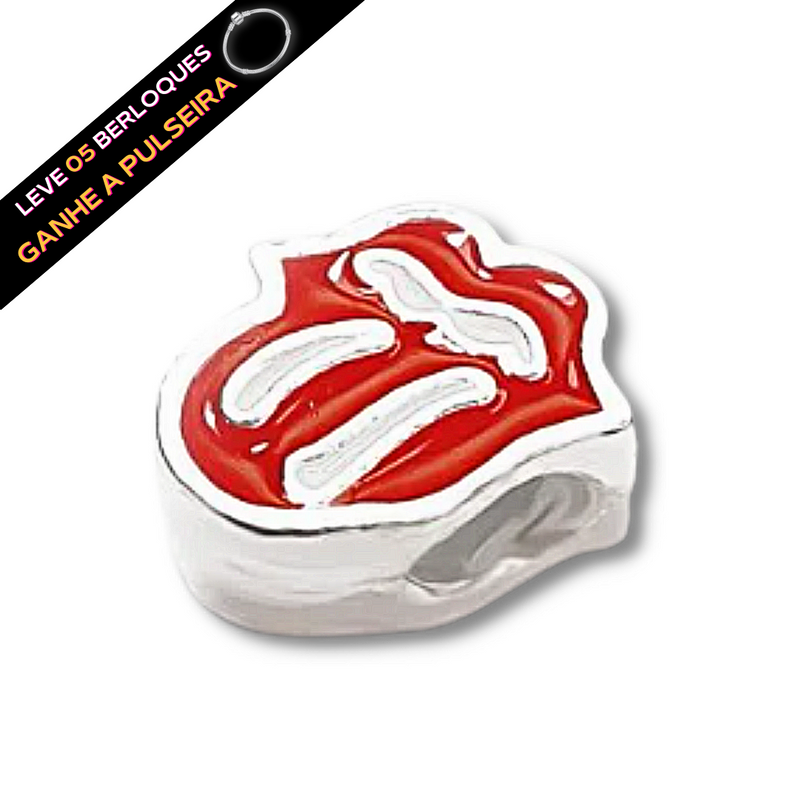 Berloque Separador Rolling Stones - Prata - Áurea Acessórios