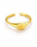 Anel Regulável Base Constelação - Semijoia Banhado em Ouro 18k