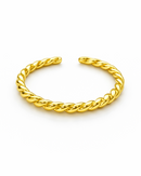 Anel Regulável Entrelace - Semijoia Banhado em Ouro 18k