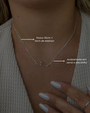 Colar Choker Onda - Semijoia Banhado a Prata