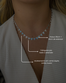 Colar Chapinha Triângulos - Semijoia Banhado em Ouro 18k