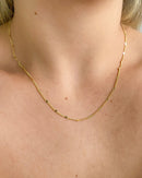 Colar Círculos Amassados - Semijoia Banhado em Ouro 18k