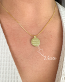 Colar Pingente Medalha Pet - Semijoia Banhado em Ouro 18k