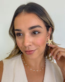 Brinco Estrela do Mar - Semijoia Folheada a Ouro 18k