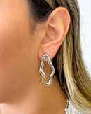 Brinco Organic - Semijoia Folheada em Prata