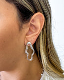 Brinco Organic - Semijoia Folheada em Prata