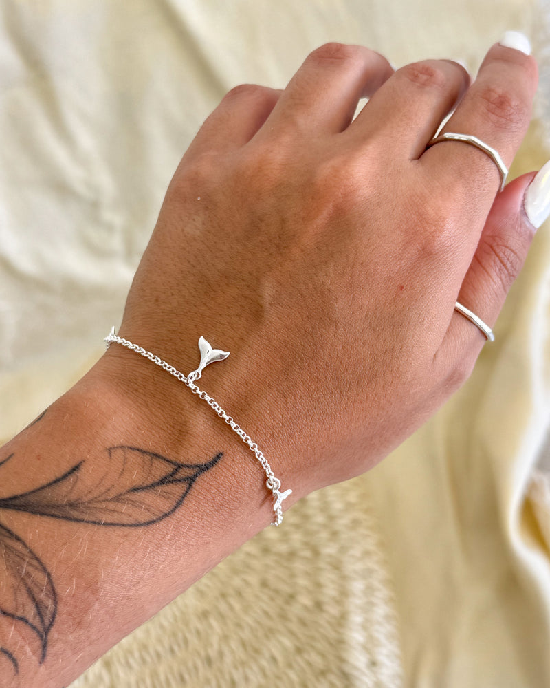 Pulseira Sereia - Semijoia Banhado a Prata