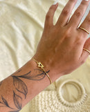 Pulseira Regulável Triângulo - Semijoia Banhado em Ouro 18k