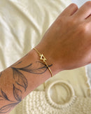 Pulseira Regulável Triângulo - Semijoia Banhado em Ouro 18k