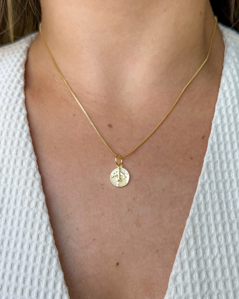 Colar Pingente Viagem - Semijoia Banhado em Ouro 18k