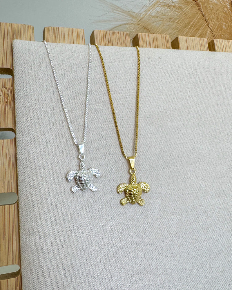 Colar Pingente Tartaruga - Semijoia Banhado em Ouro 18k