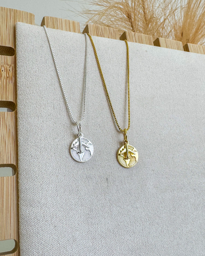 Colar Pingente Viagem - Semijoia Banhado em Ouro 18k