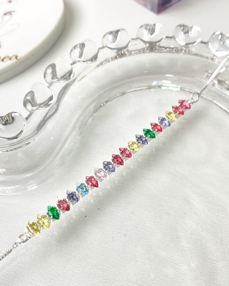 Pulseira Zircônia Navete - Prata - Áurea Acessórios