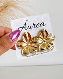 Brinco Flor - Semijoia Folheada a Ouro 18k