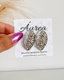 Brinco Folha - Semijoia Folheada em Prata