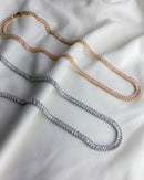 Colar Riviera Baguete Prata - Áurea Acessórios