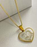 Colar Coração Fotogravação + Foto ou Frase Personalizada 3D - Áurea Acessórios