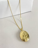 Colar Relicário Oval + Foto Personalizada - Dourado - Áurea Acessórios