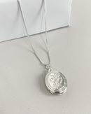 Colar Relicário Oval + Foto Personalizada - Prata - Áurea Acessórios