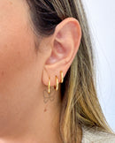 Trio de Argolas Lisas - Semijoia Folheada a Ouro 18k