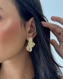 Brinco Organic Folhagem - Semijoia Folheada a Ouro 18k