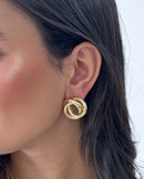 Brinco Nó Tubinho - Semijoia Folheada a Ouro 18k