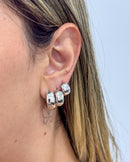 Trio de Argolas Bold Lisas - Semijoia Folheada a Prata