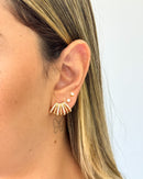 Brinco Cravejado Spider - Semijoia Folheda a Ouro 18k